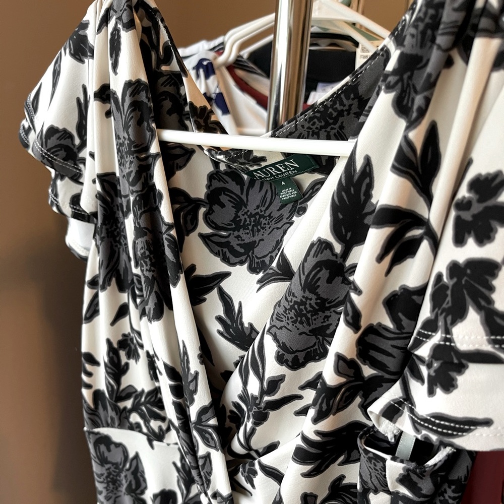 Black, White and Gray Ralph Lauren Dress Sz 4